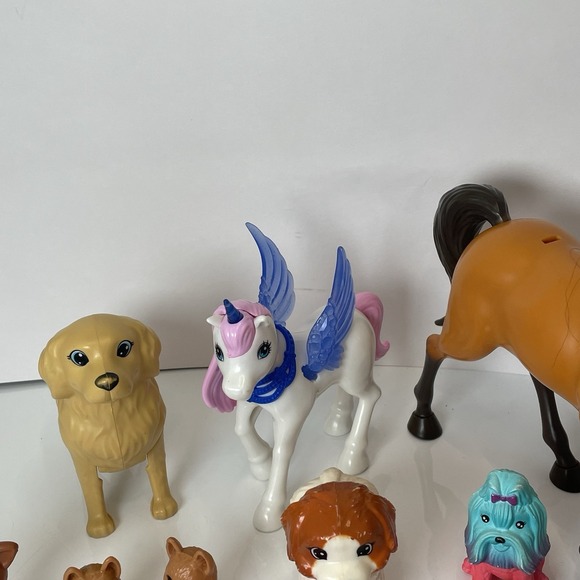 Barbie Animals Pets Dog Puppy Horse Cat Butterfly Lot Of 14 - Picture 3 of 10